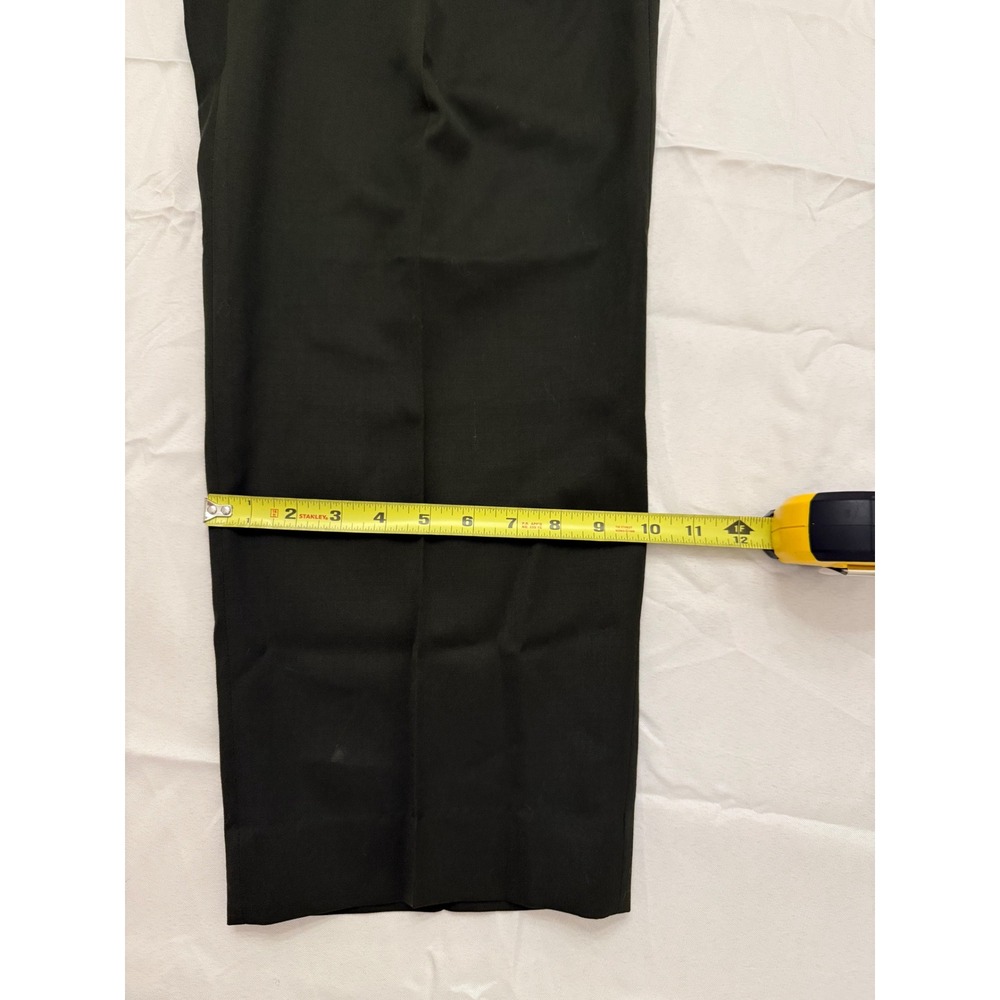 Nordstrom Mens Smartcare Wool Pleated Dress Pants 33R Black Career Office Work - Picture 9 of 9